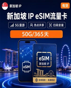 xjp2 新加坡iP流量卡 可在中国漫游